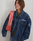 Ruby Red Two-Strap Bag